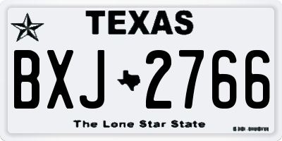 TX license plate BXJ2766