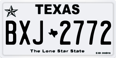 TX license plate BXJ2772