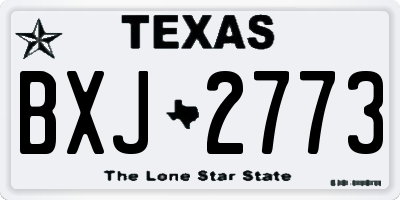 TX license plate BXJ2773