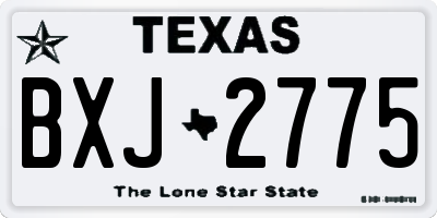 TX license plate BXJ2775