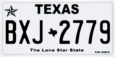 TX license plate BXJ2779