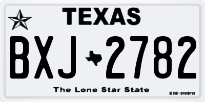 TX license plate BXJ2782