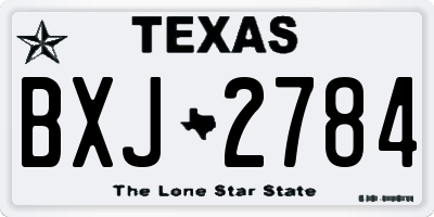 TX license plate BXJ2784