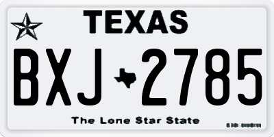 TX license plate BXJ2785
