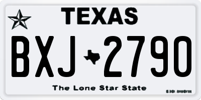 TX license plate BXJ2790