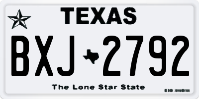 TX license plate BXJ2792