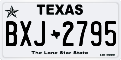 TX license plate BXJ2795