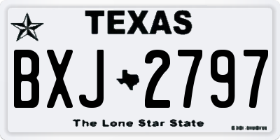TX license plate BXJ2797