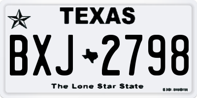 TX license plate BXJ2798