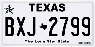 TX license plate BXJ2799