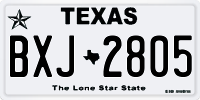 TX license plate BXJ2805