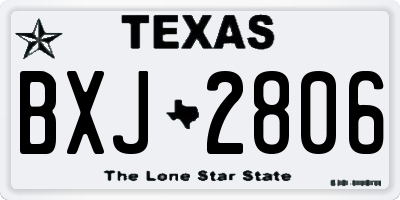 TX license plate BXJ2806