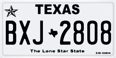 TX license plate BXJ2808