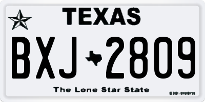 TX license plate BXJ2809