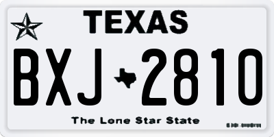 TX license plate BXJ2810