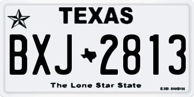 TX license plate BXJ2813