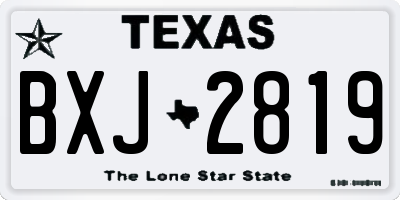 TX license plate BXJ2819