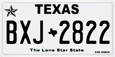 TX license plate BXJ2822