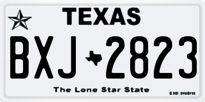 TX license plate BXJ2823