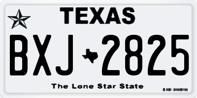TX license plate BXJ2825