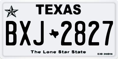 TX license plate BXJ2827