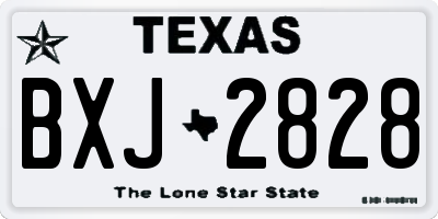TX license plate BXJ2828