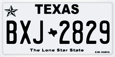 TX license plate BXJ2829