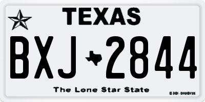 TX license plate BXJ2844
