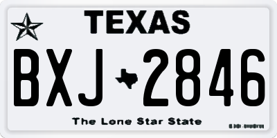 TX license plate BXJ2846