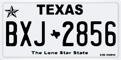 TX license plate BXJ2856