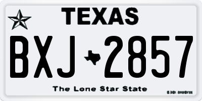 TX license plate BXJ2857