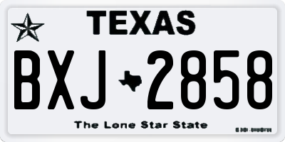 TX license plate BXJ2858