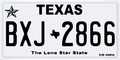 TX license plate BXJ2866