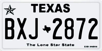 TX license plate BXJ2872