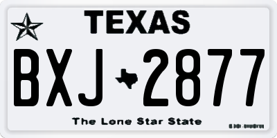 TX license plate BXJ2877