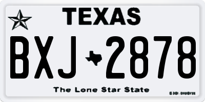 TX license plate BXJ2878
