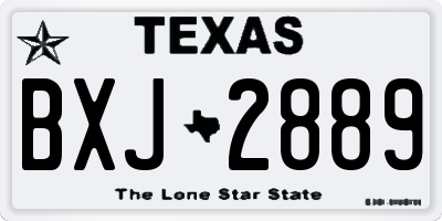 TX license plate BXJ2889