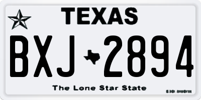 TX license plate BXJ2894