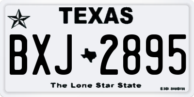 TX license plate BXJ2895