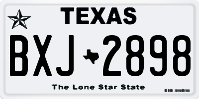 TX license plate BXJ2898