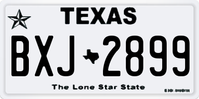 TX license plate BXJ2899