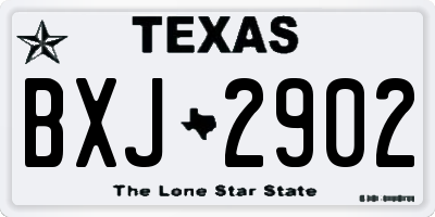 TX license plate BXJ2902