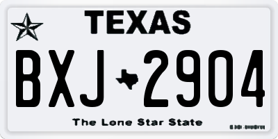 TX license plate BXJ2904