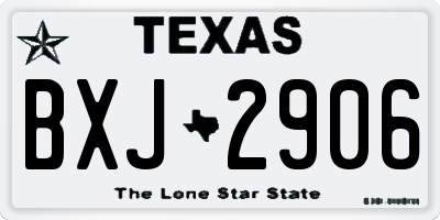 TX license plate BXJ2906