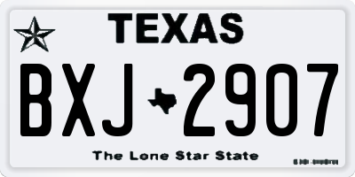 TX license plate BXJ2907