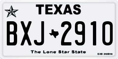 TX license plate BXJ2910
