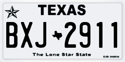 TX license plate BXJ2911