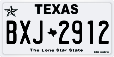 TX license plate BXJ2912