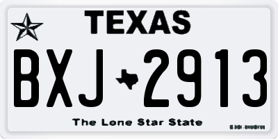TX license plate BXJ2913