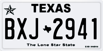 TX license plate BXJ2941